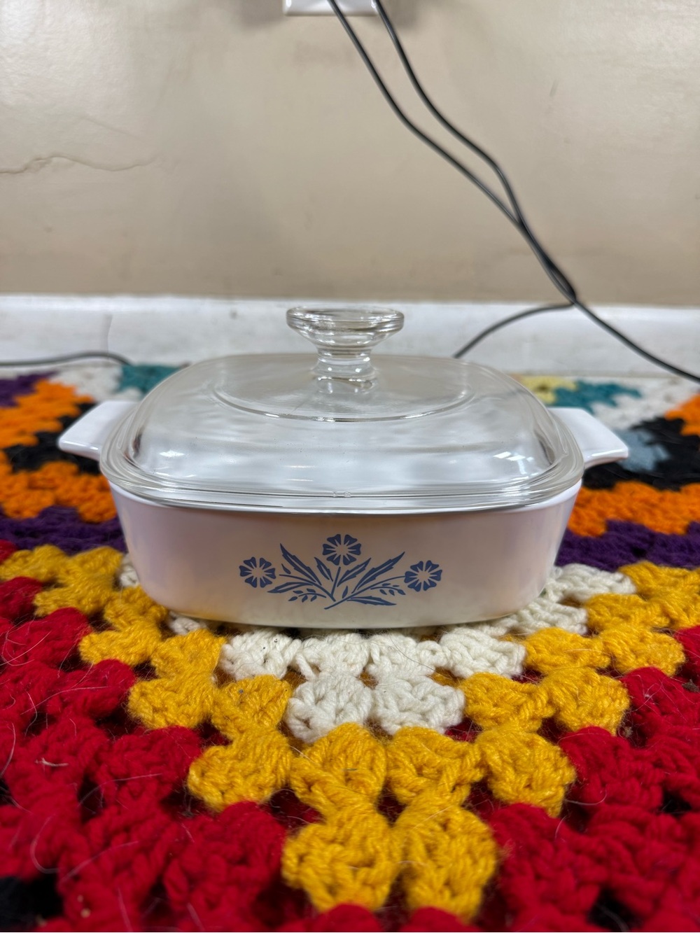Vintage Corning Ware Blue Cornflower A-1-B 1 QT Casserole Dish w/ Lid